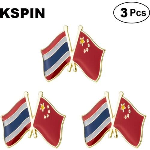 Thailand & China Lapel Pin Brooches Pins Flag badge Brooch Badges