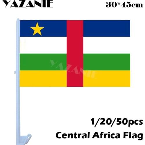YAZANIE 30*45cm 1/20/50pcs Central Africa Window Car Flags and Banners Polyester Customize Printed Flag Custom Banner Wholesale