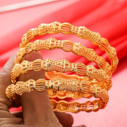 4Pieces Bracelet for Women Dubai Bangles Ethiopian Bangles African Jewelry Arab Middle East