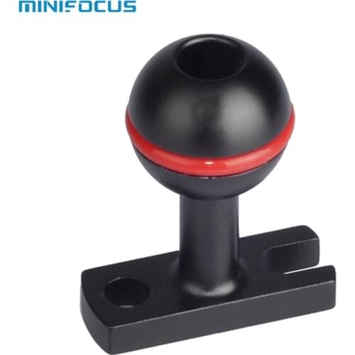 MINIFOCUS 1" Ball Head Base Adapter Fixed for Underwater Housing Camera Tray Handle Arm System Diving Photography Accessories