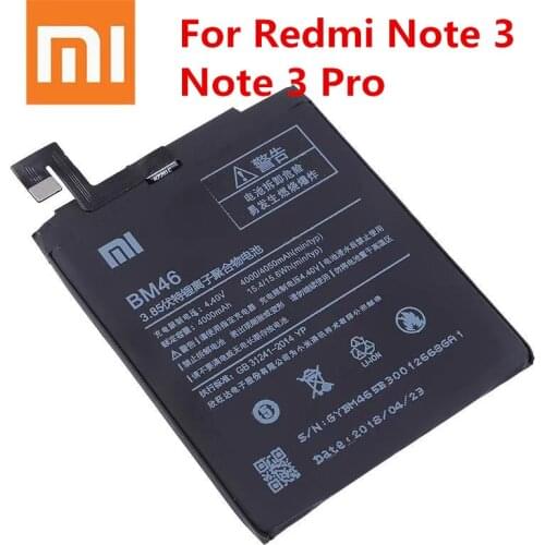 100% Original Real Capacity 4000mah Mobile Phone BM46 For Xiaomi Redmi Note 3 Note3 Pro/Prime Hongmi Battery+Free Tools