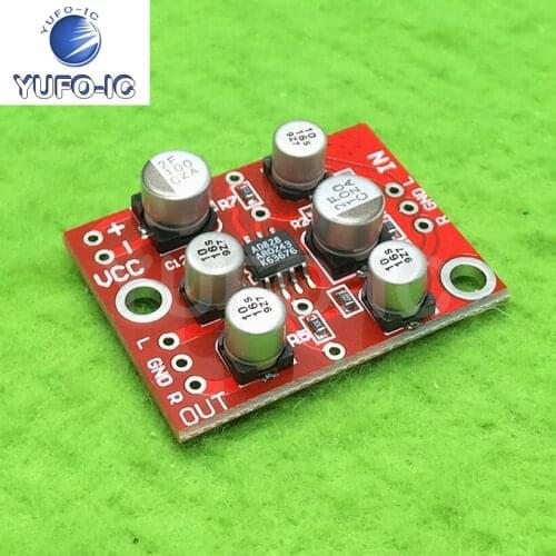 Free Ship 1PCS AD828 Op-Amp Pre-Amplifying Plate Audio Amplifier Module with Single Power Supply