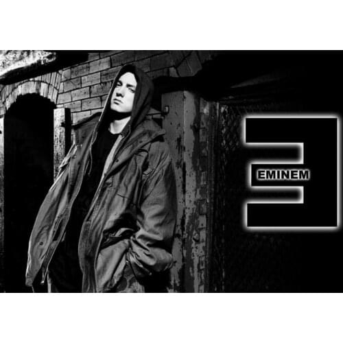 Eminem Music Star 2 Silk Fabric Wall Poster Art Decor Sticker Bright