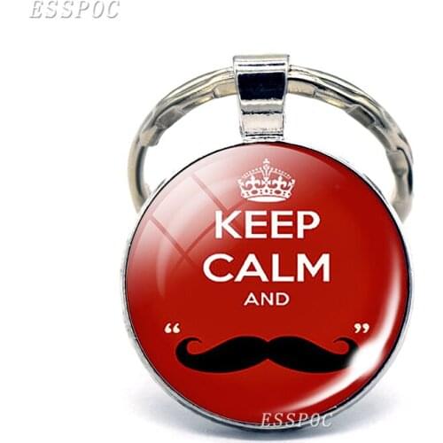 Keep Calm Letters Keychain You Are My Person Quote Key Chain Key Rings Glass Cabochon Pendant Jewelry For Lover Couple Gift