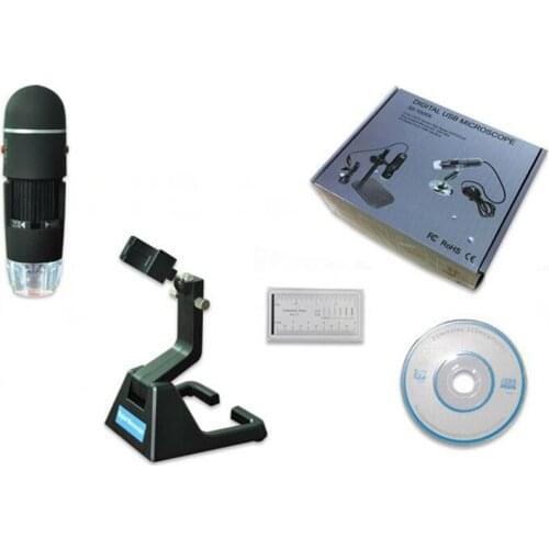 25X-600X USB Digital Microscope Zoom Endoscope Magnifier Microscopio With 8-LED Light Universal Stand True 2.0MP Video Camera