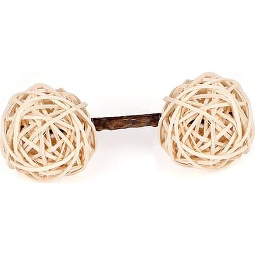 Cat Snacks Wood Scorpio Grinding Teeth Fun Funny Cat Stick Built-in Bells Rattan Ball Toys