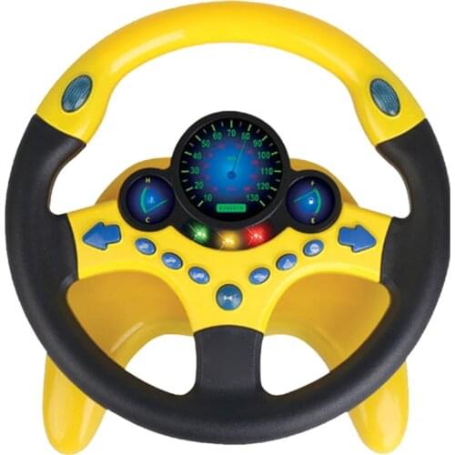 Kids Steering Wheel With Light Children Musical Learning Toy Baby Driving Wheel With Various Driving Sounds Boys Birthday Gifts