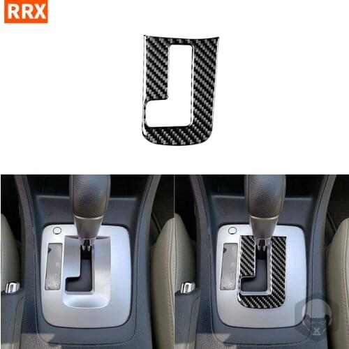 For Subaru Impreza WRX STI XV Crosstrek 2012-2014 Carbon Fiber Gear Handle Decorative Frame Sticker Interior Car Accessories