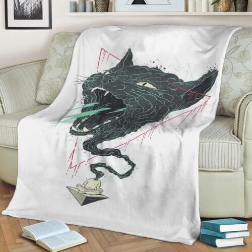 Astral Cat Trip Flannel Throw Blanket 3D Printed Keep Warm Sofa Child Blanket Home Decor Textiles Dream Family Gift