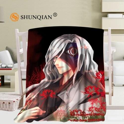 #JQK333J Custom Noragami Pattern Travel Blanket Home TV Casual Relax for Family Soft Fluffy Warm Blanket