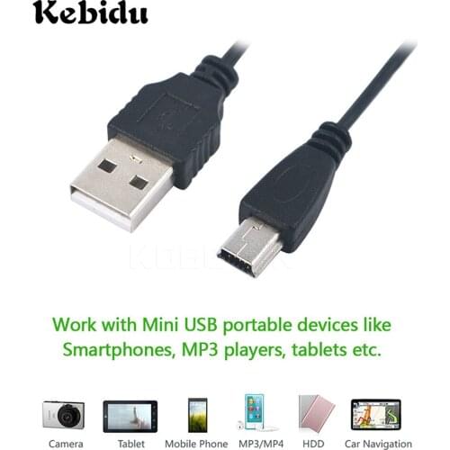 New High Quality data cable Mini USB 2.0 A Male to Mini 5 Pin B Charge Data Cable for MP3 Mp4 Digital Camera Phone Wholesale