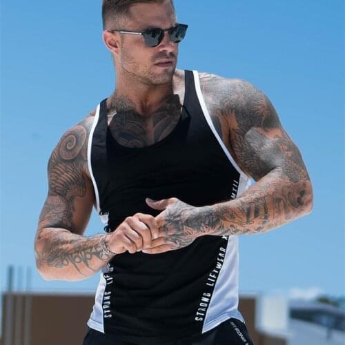 Summer Sleeveless Vest Mens Breathable Slim-fit Sports Fitness Tight-fitting Base I-shaped Quick-dry Undershirt Gym Tank Top