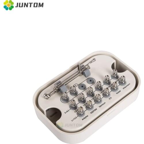 Dentistry Materials Screwdriver Tools Dental Implant Torque Wrench Ratchet 10-70NCM with Drivers & Wrench Kit