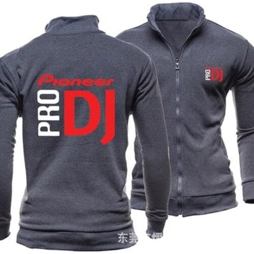 Fashion Spring Autumn Men Jacket Pioneer PRO DJ Logo No cap Sweatshirt Hoody Fleece Cotton Zipper Hoodies Male Clothing T