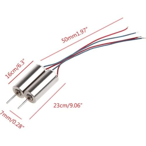 C5AA 2Pcs DIY DC 3.7V 50000RPM 716 Hollow Cup Motor Coreless Motor for RC Model Toy