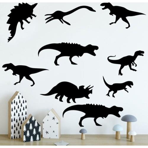 Cartoon Style Dinosaur Nursery Wall Stickers Vinyl Art Decals Walltickers For Babys Rooms Background Wall Art Decal