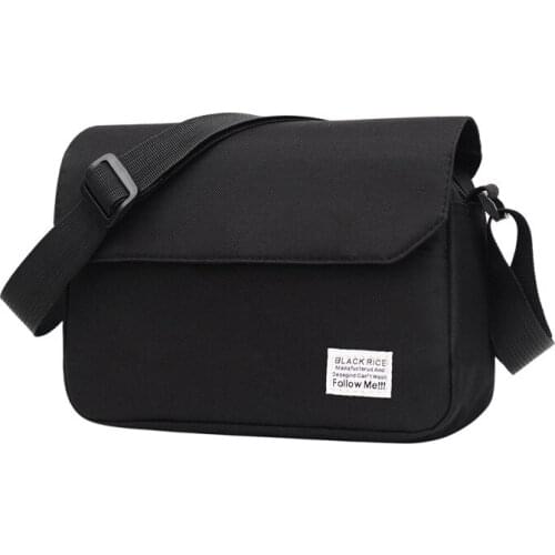 Mens Canvas Shoulder Bag Girls Casual All-match Crossbody Bag New Japanese Tide Brand Hasp Messenger Bag with Cover