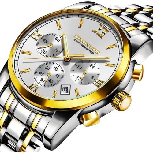 2021 Mens Top Kingnous Original Chronograph Waterproof Sports Business Watch for Men Multifunctional Digital Watch For Men