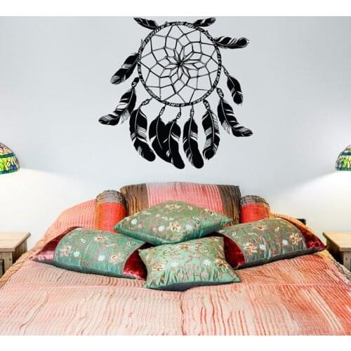 Feather wall decal sticker tribal wall art bohemian decorative living room bedroom dormitory feather chaser wall art mural ZM05