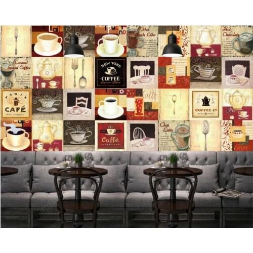 Wallpaper photo 3 d custom mural European nostalgic fashion cafe home decor in the living room Wallpaper for walls in rolls