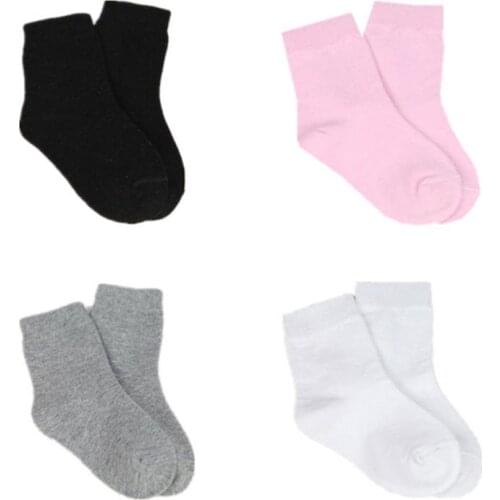 3 Pairs /Lot Socks Baby Boy Girl Cotton Candy Colors Breathable Stylish Socks Infant Toddler Kids Soft Sock White Black