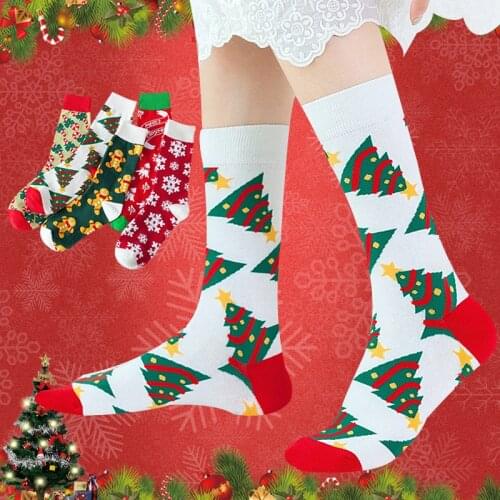 Winter Crew Christmas Funny Cotton Socks Harujuku Cute Santa Snowman Funny Women Socks Kawaii Novelty Christmas Gifts 2021 New