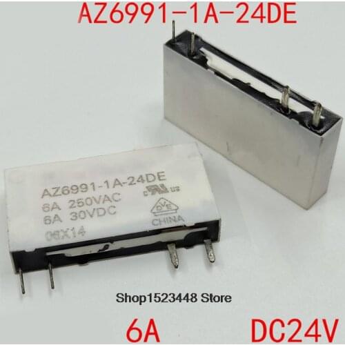 New 5PCS/LOT AZ6991-1A-24DE 6A 24VDC 4PIN