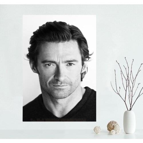 Nice Custom Hugh Jackman Poster Wall For Living Room Art Poster Decoration Silk Fabric Bright Smooth No Frame Morden Print Wall
