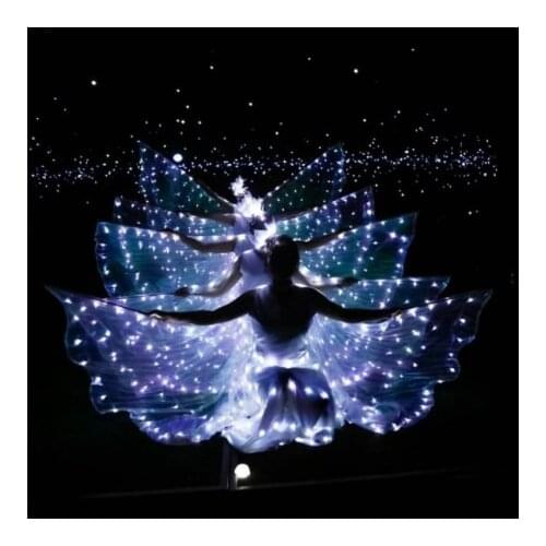 LED light wings ballet performance clothing fluorescent butterfly dance cloak dance costume belly dance cloak props 9 orders