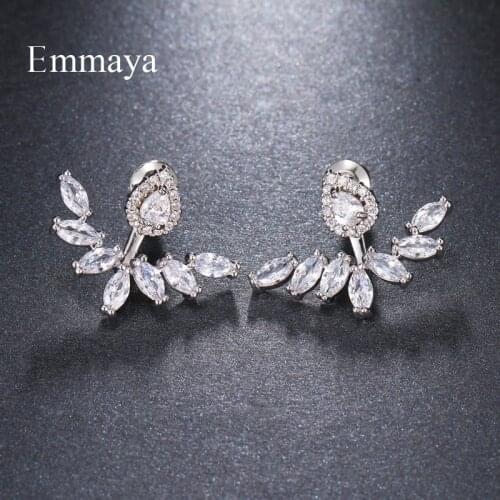 Emmaya Brand Fashion Simple AAA Cubic Zircon Multicolor Unique Originality Earrings for Women Wedding Travel Jewelry Gift