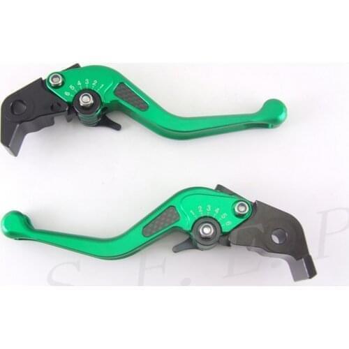 SFEP 3D Short CNC Adjustable Motorcycle Brake and Clutch Levers with Carbon Fiber Inlay Type For Kawasaki NINJA 650R/ER-6F 17-19