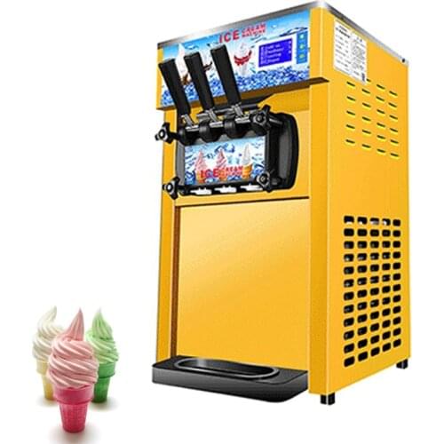 Sweet Cone Soft Ice Cream Machine 3 Flavors Ice Cream Makers Machine 1200W