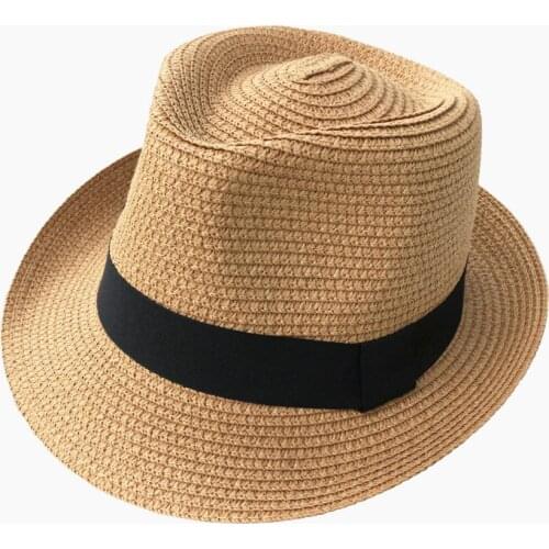 Adult childrens straw hat summer womens folding bucket sun hat mens suit cap style breathable Panamanian style
