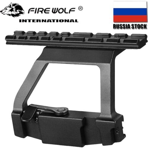 Tactical AK 74U Mount Quick release 20mm AK Side Rail Lock Scope Mount Base for AK 74U Rifle Hunting&CS Battle