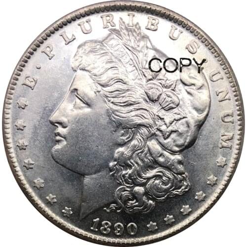 United States 1 One Dollar Morgan Dollar 1890 s Cupronickel Plated Silver Copy Coins