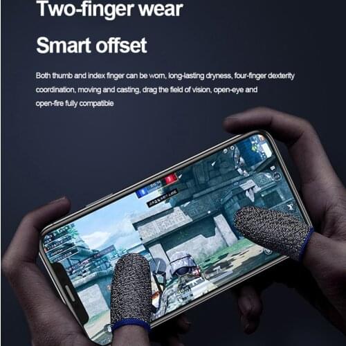 1pair Finger Cover Game Controller For PUBG Sweat Proof Sensitive Non-Scratch Touch Screen Gaming Finger Thumb Sleeve Gloves