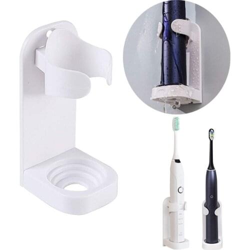 1Pc Electric Toothbrush Holder Wall Mounted Tooth Brush Storage Organizer Punch-Free Space Saving Bathroom Accessories