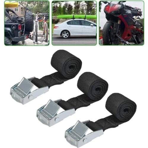Pack of 10 Tie Down Straps Zinc Alloy Adjustable Cam Buckle Luggage Package Fixing Straps (63.5 cm x 2.5 cm)