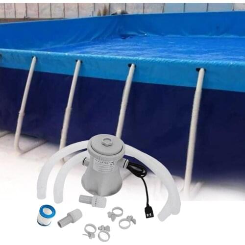 600 Gallons Electric Swimming Pool Cartridge Filter Pump Kit Cleaning Tool -US 110V
