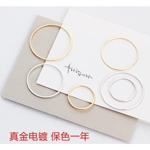 Ritoule DIY handmade jewelry accessories gold plating color year round circle earrings materials