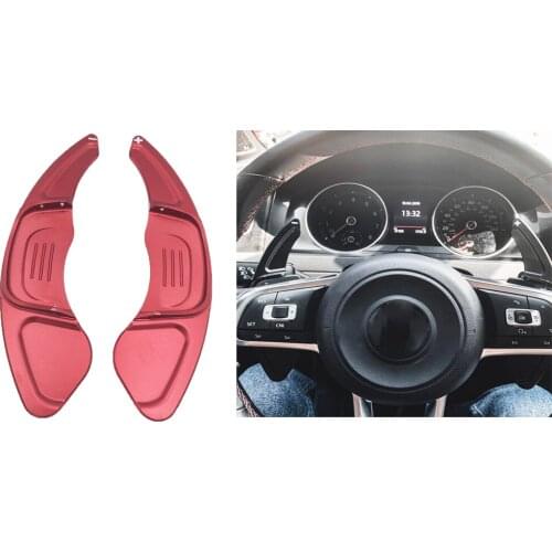 2pcs/lot Aluminum Accessories For Volkswagen VW GOLF 7 GTI R MK7 Scirocco 2015 2016 Steering Wheel Shift Paddle Shifter