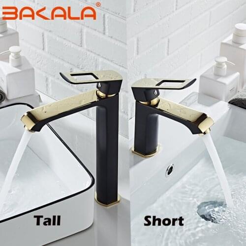 BAKALA Basin faucets basin mixer taps bathroom faucet deck mounted water sink mixer faucet bathroom waterfall faucet