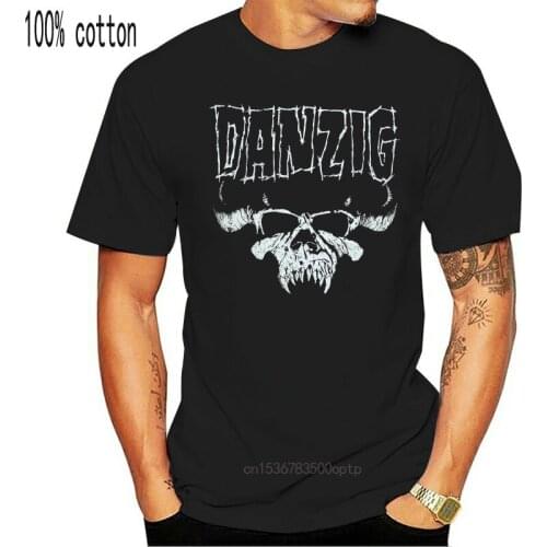 DANZIG - SKULL LOGO - Official Licensed T-Shirt - Metal - New S M L XLT Shirt Summer Style