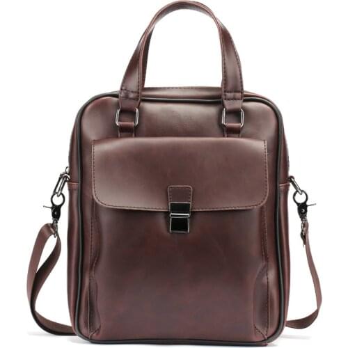 Business Mens Messenger Bag Leather Hasp Bag Shoulder Bags For Men Luxury Tote Fashion Flap Male Crossbody Bags Laptop Handbags