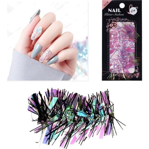 Nail Foils Gold Silver Foil Gauze Nail Art Transfer Stickers Decals Decor DIY Wrap Slide Decal Nail Art Sticker Decoration