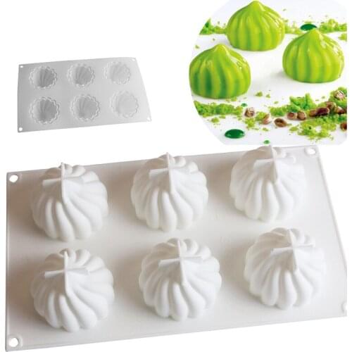 Cookie Ice Cream Mousse Mold White Silicone Mousse Mold Baking Diy Flip Cake Silicone Baking Tray for Wholesale Drop Shipping