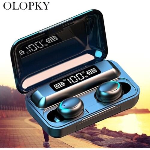 TWS Bluetooth 5.0 Earphones IPX7 Waterproof 9D Stereo Wireless Earbuds Noise Cancelling Gaming Headset CVC8.0 LED Power Display