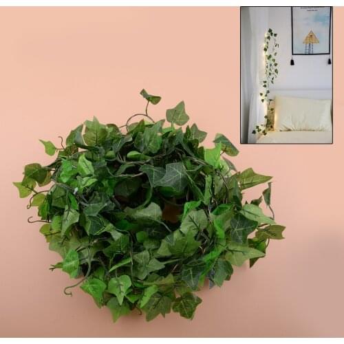 10M Green Leaves Ivy Vine Maple Leaf Garland Fairy String Lights Lamp for Party Garden Decor 4.5V