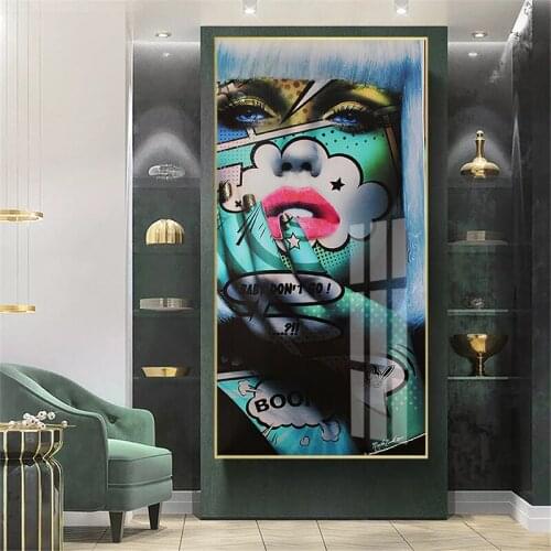 Art Print Posters Wall Canvas Painting Abstract Color Figures Sexy Graffiti Women Pictures For Living Room Home Decor Unframed