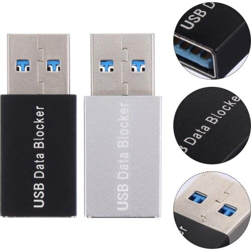 2 PCS USB Data Blocker Male to Female Adapter Jacking Prevention